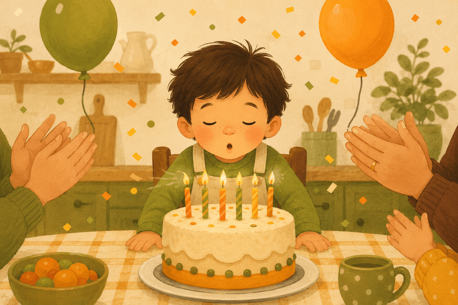 Birthday storybook artwork