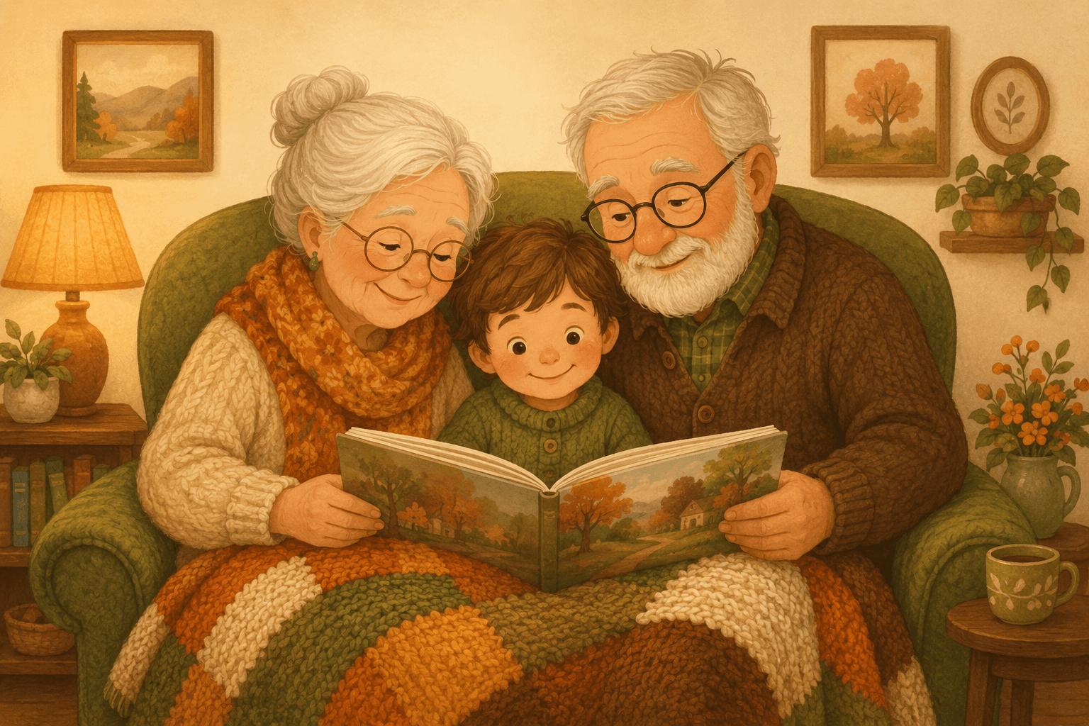 Grandparents storybook artwork